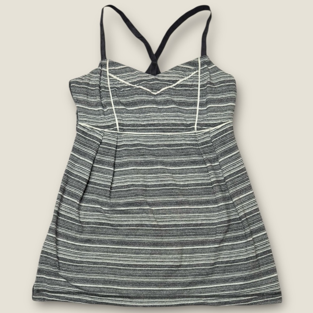 lululemon‎ athletica Black and White Striped Tank Top Size 6